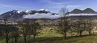 View Over Ruhpolding Towards Snowy Hochfelln On A Sunny Morning [IBR125363572]