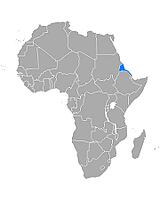 Karte von Eritrea in Afrika - Map of Eritrea in Africa [IBR125363583]