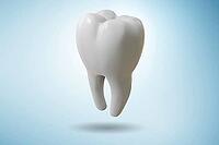 The white tooth in a dental concept — 3D rendering [IBR125363611]
