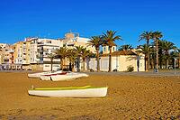 Torredembarra beach on the Costa Dorada in Spain - Torredembarra beach near Tarragona, Costa Dorada, Catalonia in Spain [IBR125363623]