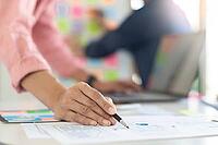 Graphic designers team work together with UX UI designer planning application template layout mobile phone prototype, User experience concept [IBR125382565]