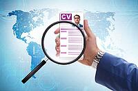 Recruitment and employment concept with curriculum vitae [IBR125382648]