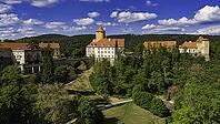 Beautiful gothic castle Veveri. The city of Brno at the Brno dam. South Moravia - Czech Republic - Central Europe [IBR125382656]