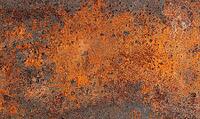 Flat rust texture on iron surface, natural oxidation pattern with orange and brown tones. AI generated [IBR125395926]