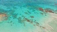 Stunning beach at Elafonisi with crystal clear turquoise sea water, famous Greek destination known for natural beauty, relaxation and summer tourism [IBR125405022]