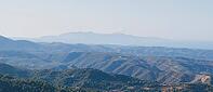 White Mountains in Crete on a Greek island, showing a scenic mountain landscape with characteristic Mediterranean terrain under clear sky [IBR125405032]