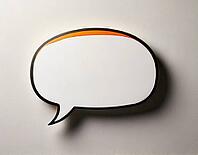 Clean minimalist speech bubble artwork designed for creative communication templates and modern visual compositions, AI generated [IBR125407434]