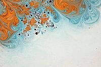Elegant floral marbling artwork featuring organic flow and balanced harmony for creative background design templates, AI generated [IBR125407443]
