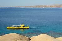 Sharm El Sheikh, Egypt March 12, 2025: Bathyscaphe pleasure boat with tourists on a trip to the Red Sea [IBR125411095]