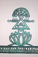 Astrological murals in an Ayurveda center in South India [IBR125411096]
