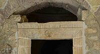 Cross on the old wall of St. Nicholas Church in Demre, Myra, Antalya province [IBR125411101]