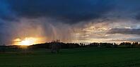 Sunset in a thunderstorm [IBR125411137]