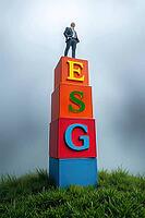 ESG, environmental, social, governance, business, concept illustration, AI generated [IBR125411167]
