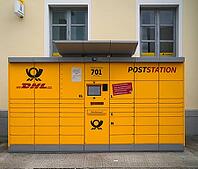DHL Packstation, Poststation, Hauptpost am Bahnhof, Nördlingen, Swabia, Bavaria, Germany [IBR113394887]