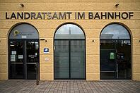 Landratsamt im Bahnhof, Nördlingen, Swabia, Bavaria, Germany [IBR113394891]