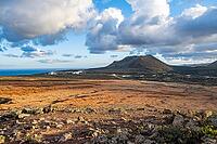 Corona volcano at sunset, Lanzarote, Canary Islands, Canary Islands [IBR125414264]