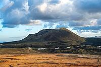 Corona volcano at sunset, Lanzarote, Canary Islands, Canary Islands [IBR125414265]