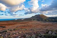 Corona volcano at sunset, Lanzarote, Canary Islands, Canary Islands [IBR125414268]