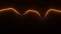 Abstract glowing amber infrared absorption spectrum curve with subtle dips on a dark background, no readable labels, spectroscopy data visualization concept, AI generated [IBR125421267]