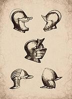 Engraved Renaissance Historic Helmets and Visors Historical Engraving, Digitally Remastered and Enhanced [IBR125421623]