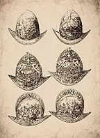 Engraved Renaissance Ornate Morion Helmets Historical Engraving, Digitally Remastered and Enhanced [IBR125421626]