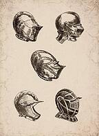 Engraved Renaissance Decorated Helmets Historical Engraving, Digitally Remastered and Enhanced [IBR125421628]