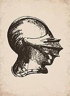 Medieval Knight Visored Helmet Armor Military History Illustration, Digitally Remastered and Enhanced [IBR125421635]
