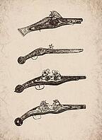 Engraved Historic Ornate Wheellock Double and Multi-Barrel Pistols Historical Engraving, Digitally Remastered and Enhanced [IBR125421642]