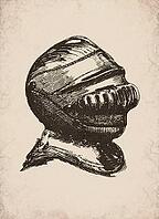 Medieval Knight Helmet Armor Military History Illustration, Digitally Remastered and Enhanced [IBR125421655]
