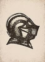 Renaissance Etched Strapwork Knight Helmet Armor Military History Illustration, Digitally Remastered and Enhanced [IBR125421658]