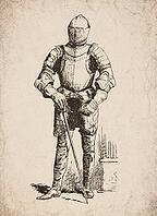 Fifteenth Century Full Suit of Armour Medieval Knight Historical Engraving, Digitally Remastered and Enhanced [IBR125421668]