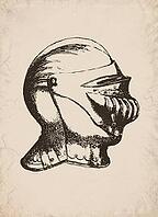 Renaissance Knight Close Helm Armor Military History Illustration, Digitally Remastered and Enhanced [IBR125421673]