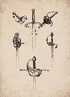 Engraved Historic Ornate Swords and Rapiers Historical Engraving, Digitally Remastered and Enhanced [IBR125421696]