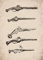 Engraved Historic Ornate Wheellock Pistols and Firearms Historical Engraving, Digitally Remastered and Enhanced [IBR125421709]