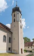 Steeple of the Inzigkofen Monastery near Sigmaringen in Baden-Württemberg, Germany [IBR125424503]