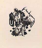 Three Animals, 1912, artwork by Franz Moritz Wilhelm Marc (born 8 February 1880 in Munich, died 4 March 1916 in Braquis near Verdun, France), German painter, draughtsman and graphic artist. He is regarded as one of the most important painters of Expressio [IBR125424557]