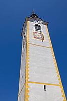 Church tower, cerkveni zvonik v Kamniku church, Šutna, Kamnik, Upper Carniola, Slovenia [IBR125436271]