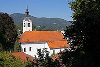 Church, Fanciscan monastery, Frančiškanski samostan Kamnik, mountains, Kamnik, Upper Carniola, Slovenia [IBR125436280]