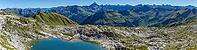 Mountain panorama over Laufbichlsee, behind it the Hochvogel, 2592m, Allg$00E4u Alps, Allg$00E4u, Bavaria, Germany [IBR125448857]
