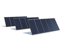 Mono crystalline solar modules isolated on white background [IBR125462122]