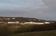 Kernberge jena schnee winter 2021 feldhügel postkarte [IBR125462128]