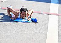 27.09.2026, Athletics BMW Berlin - Marathon 2026, exhausted from left Dida achieved 2nd place in the BMW BERLIN-MARATHON 2026 [IBR113453146]