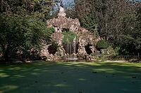 Grotto and artificial waterfall with pond in Citadelpark - Ghent, Belgium [IBR125492326]