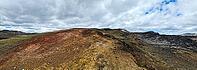 View of a dry landscape on Iceland - Myvatn with rocks and mountains [IBR125501568]
