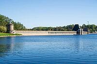 Dam, Möhnetalsperre, Möhnesee, Arnsberger Wald nature park Park, Sauerland, Westphalia, North Rhine-Westphalia, Germany [IBR125501609]