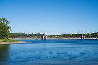 Dam, Möhnetalsperre, Möhnesee, Arnsberger Wald nature park Park, Sauerland, Westphalia, North Rhine-Westphalia, Germany [IBR125501619]