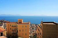 Panoramic view of the city of naples, Italy [IBR125521086]