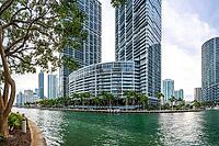Residential buildings in miami seen from burlingame island, florida [IBR125527035]