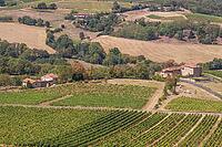 The view from the lookout of the Glay quarries over the vineyards and hills of Beaujolais [IBR125527045]