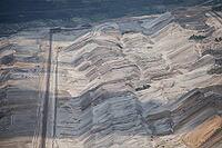 Lignite mining in open-air runs in Hambach forest, Germany [IBR125527054]